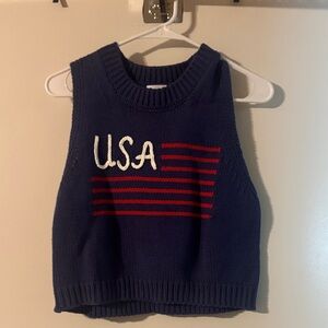 Le Lis Navy Knit Sweater Vest